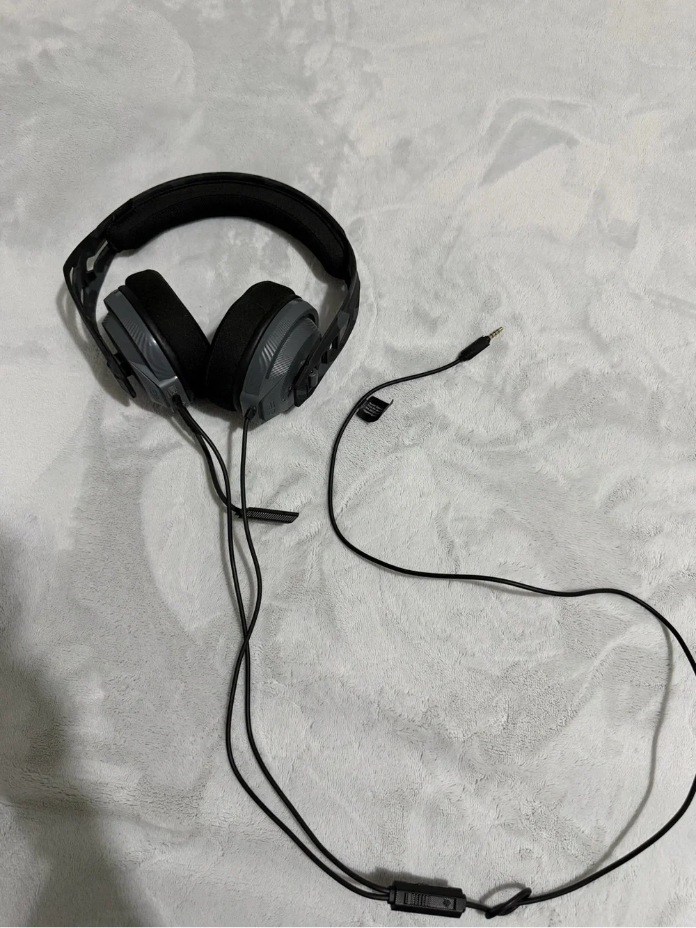 Gray Over-Ear Wired Headphones